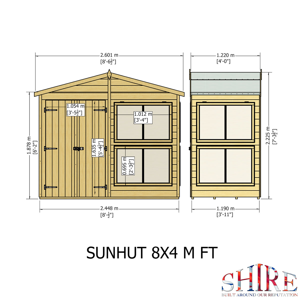 Shire Sun Hut 8x4 Potting Shed