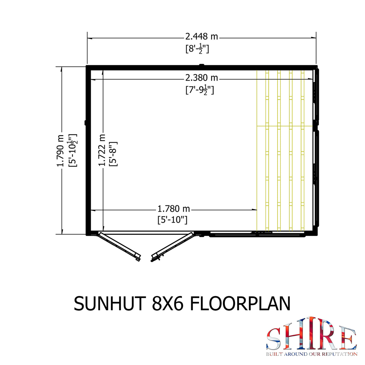 Shire Sun Hut 8x6 Potting Shed