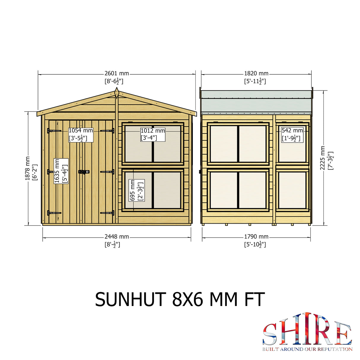 Shire Sun Hut 8x6 Potting Shed