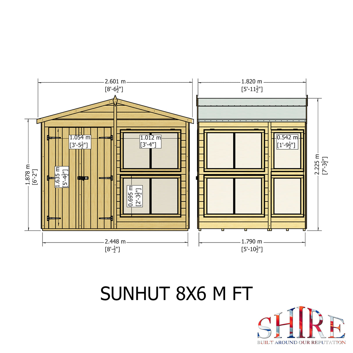 Shire Sun Hut 8x6 Potting Shed