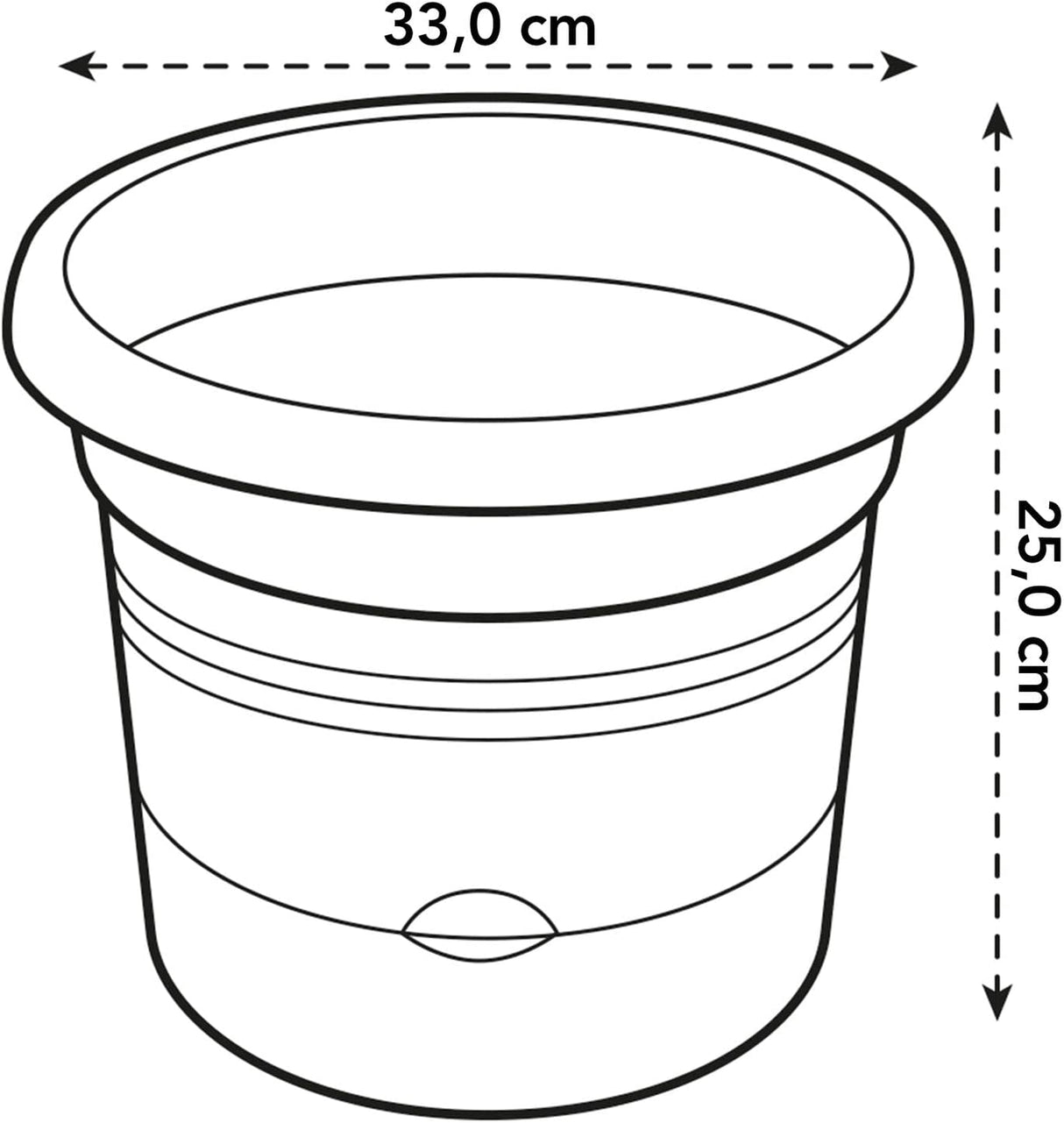Green Basics Tomato Pot 33cm - Living Black