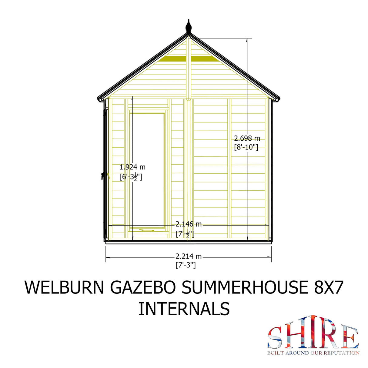 Welburn 8 ft x 7 ft Summerhouse