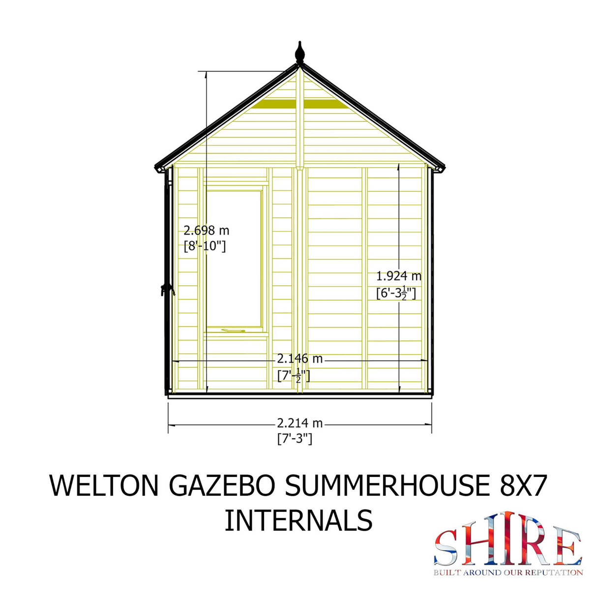 Welton 8 ft x 7 ft Summerhouse