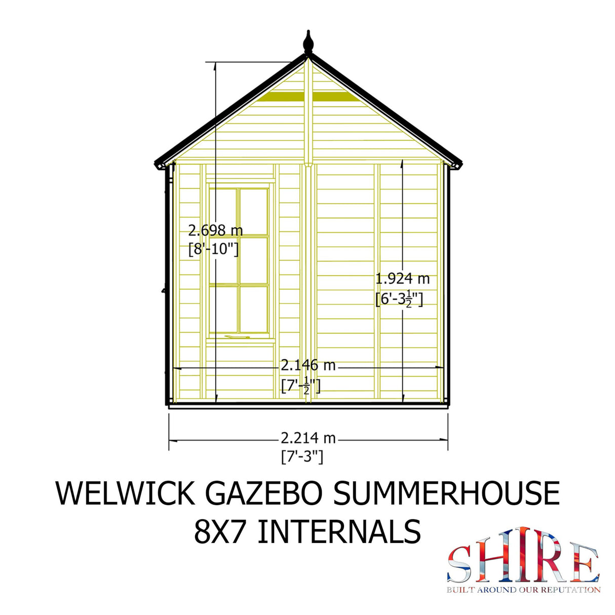 Welwick 8 ft x 7 ft Summerhouse
