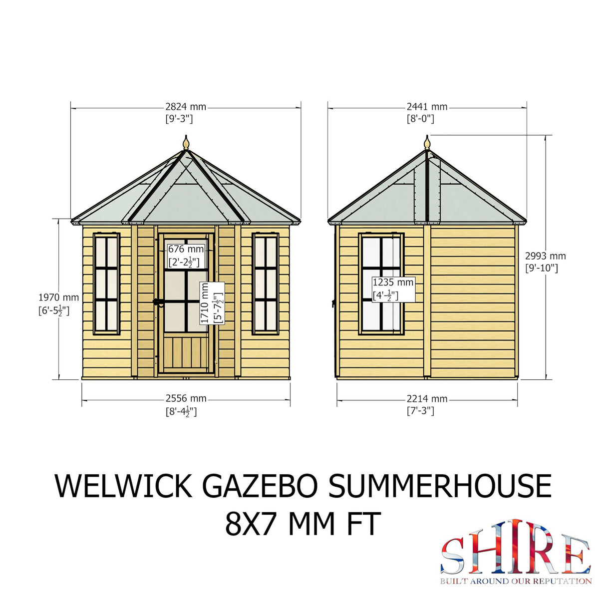 Welwick 8 ft x 7 ft Summerhouse