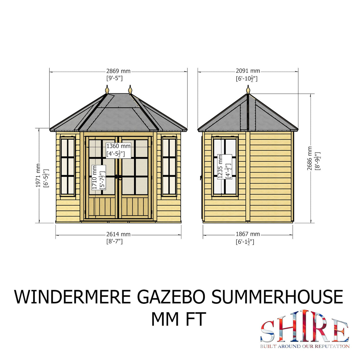 Windermere 8 ft x 6 ft Summerhouse