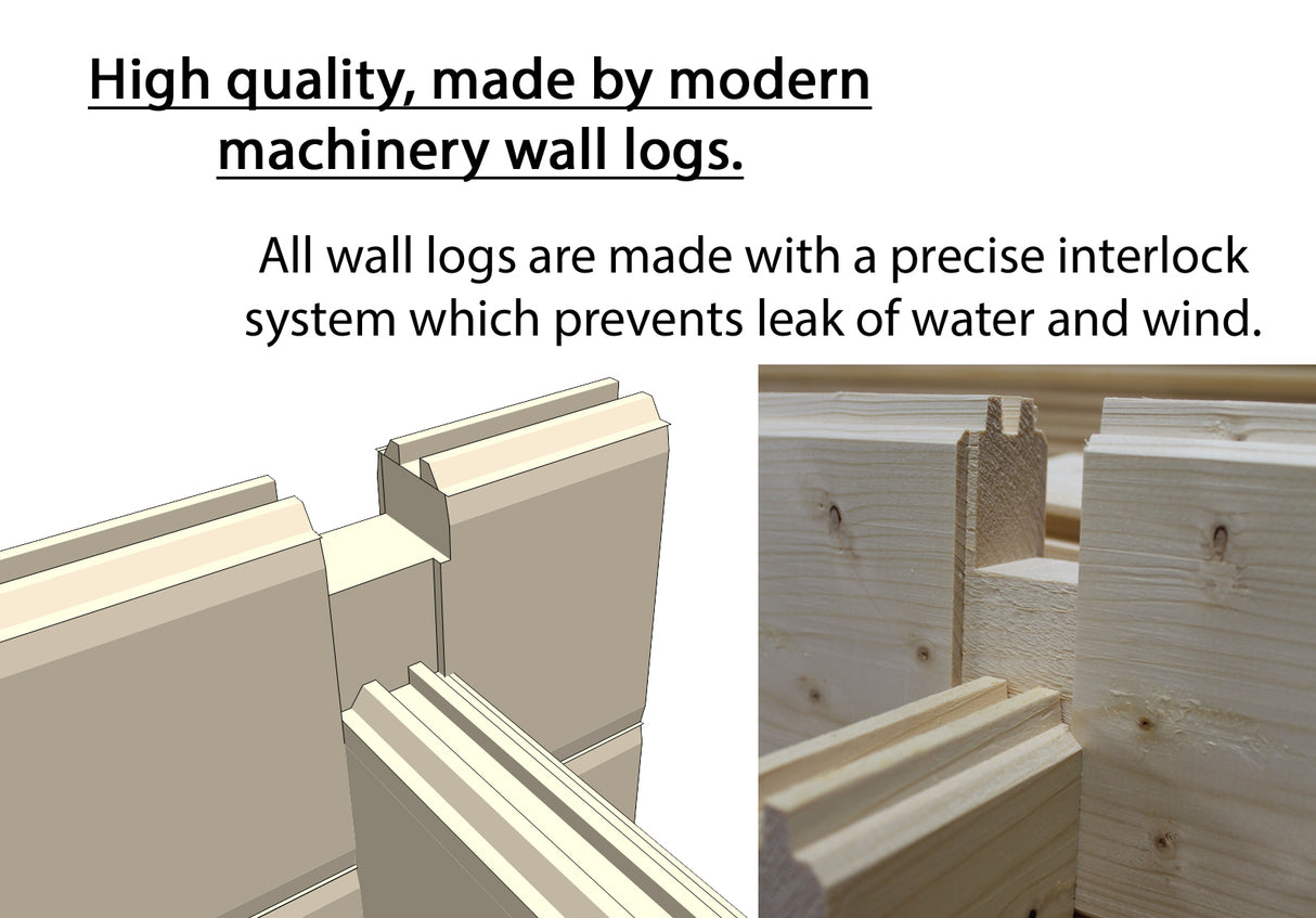 Shire Clockhouse 10x12 44mm Log Cabin