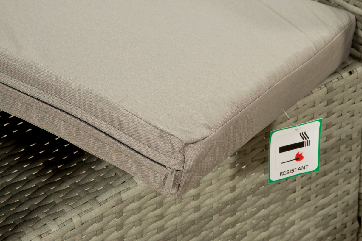 4 Piece Rattan Patio Set - Grey