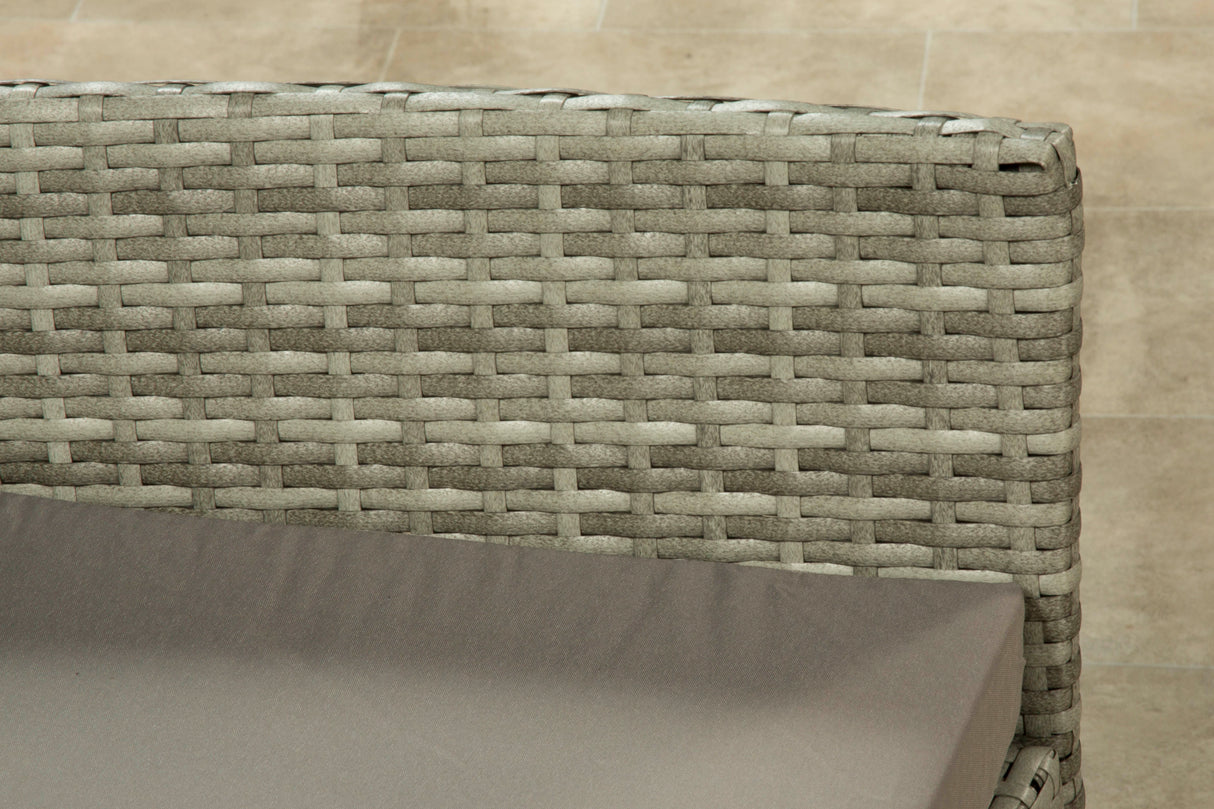 4 Piece Rattan Patio Set - Grey