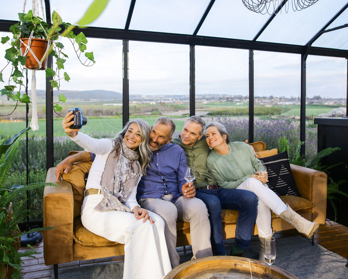 Triomphe 13' x 15' Greenhouse - Black Aluminium Frame & Clear Polycarbonate Panels