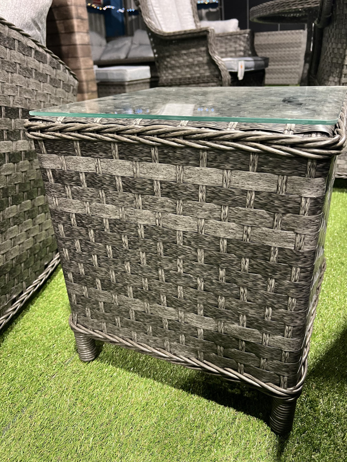 Amalfi Reclining Chair Bistro Set in Grey