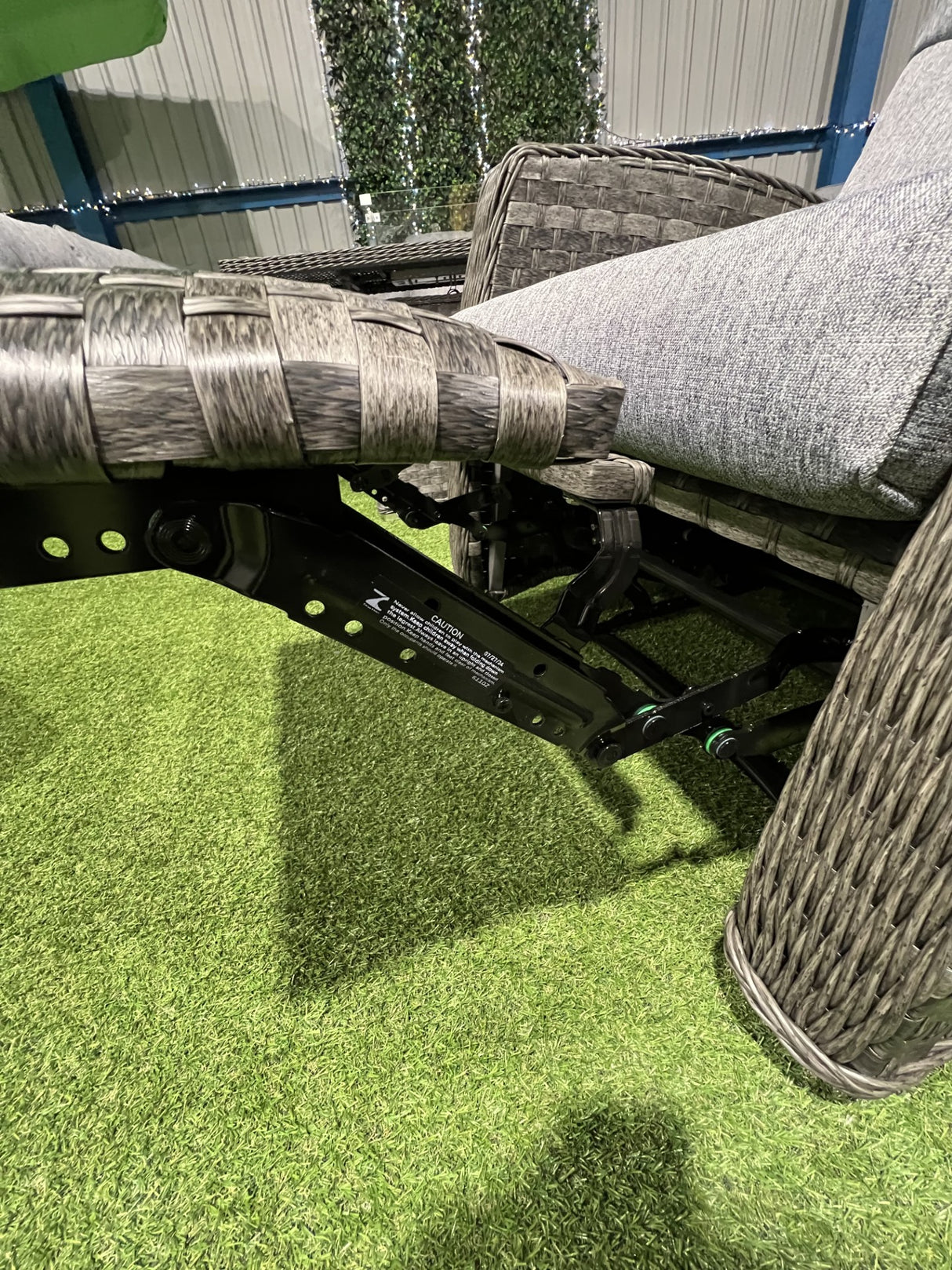 Amalfi Reclining Chair Bistro Set in Grey