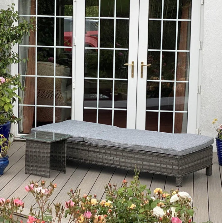 Amalfi Sun Lounger Bed with Side Table