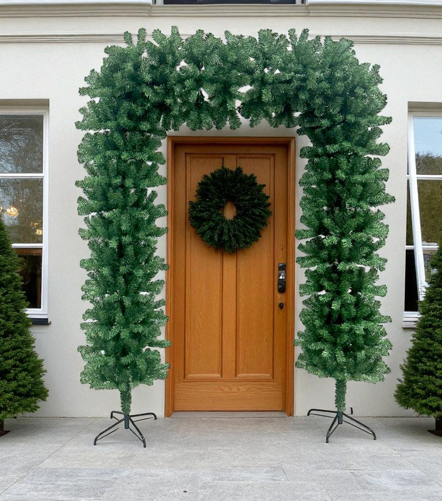 150cm Wide Single Christmas Door Arch - Green