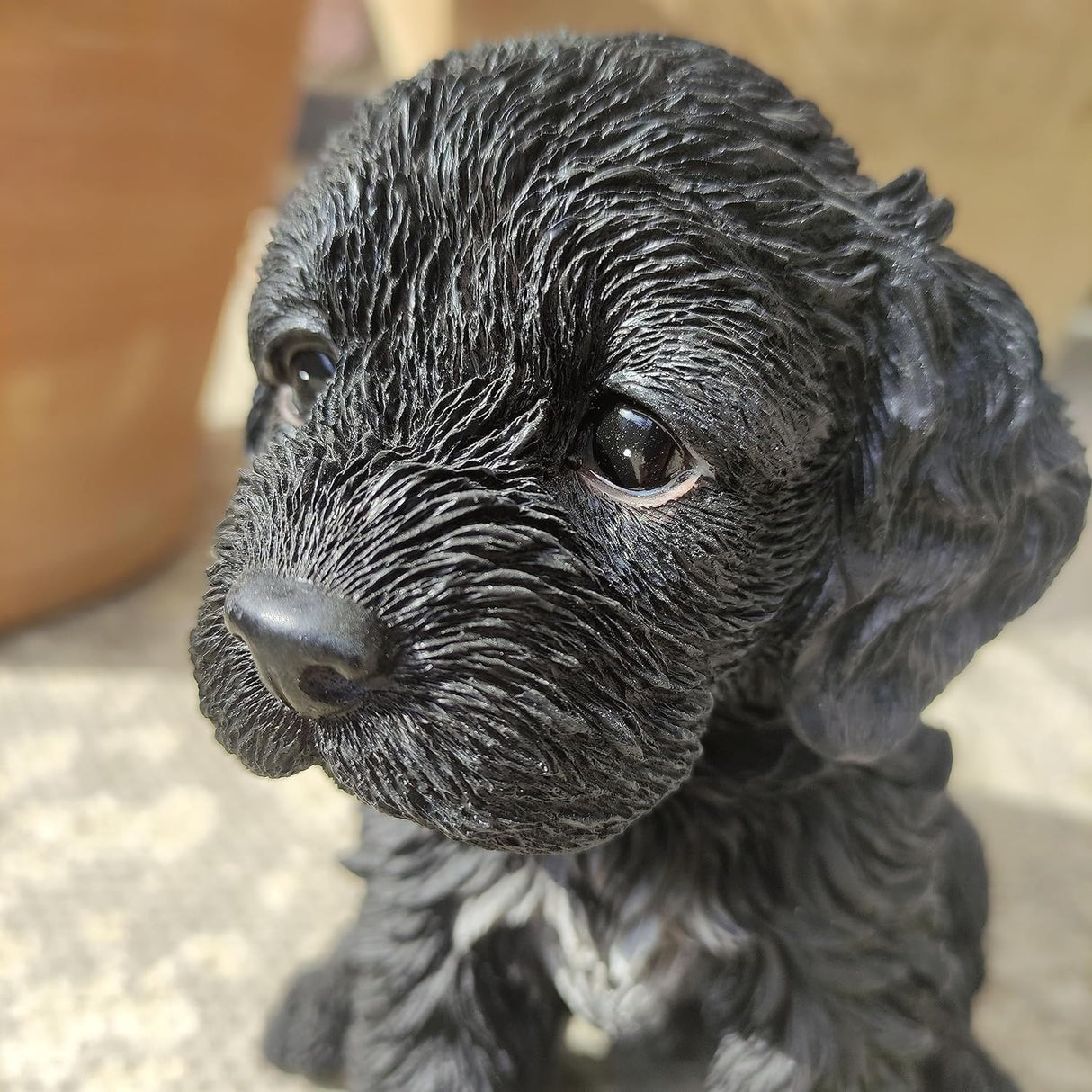 Black Cockapoo Puppy Pet Pals Garden Ornament