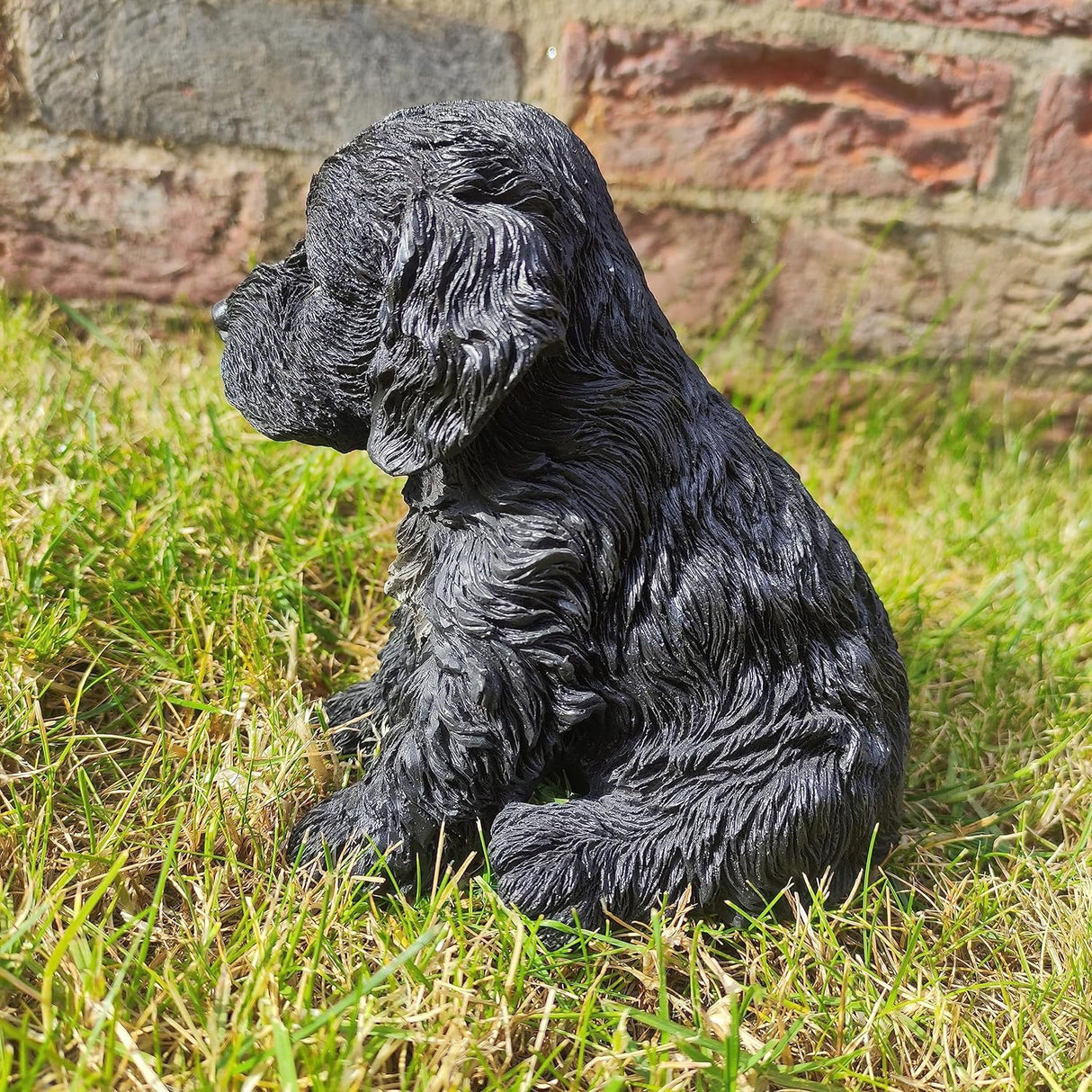 Black Cockapoo Puppy Pet Pals Garden Ornament