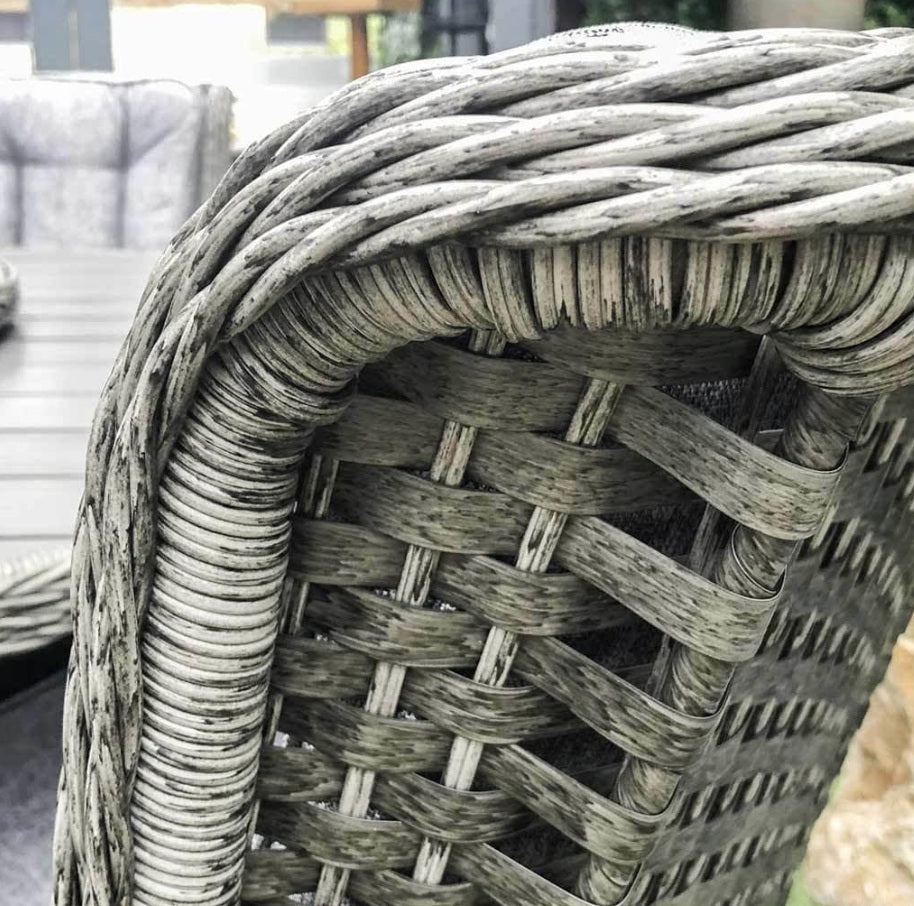 Amalfi High Back Bistro Set in Grey