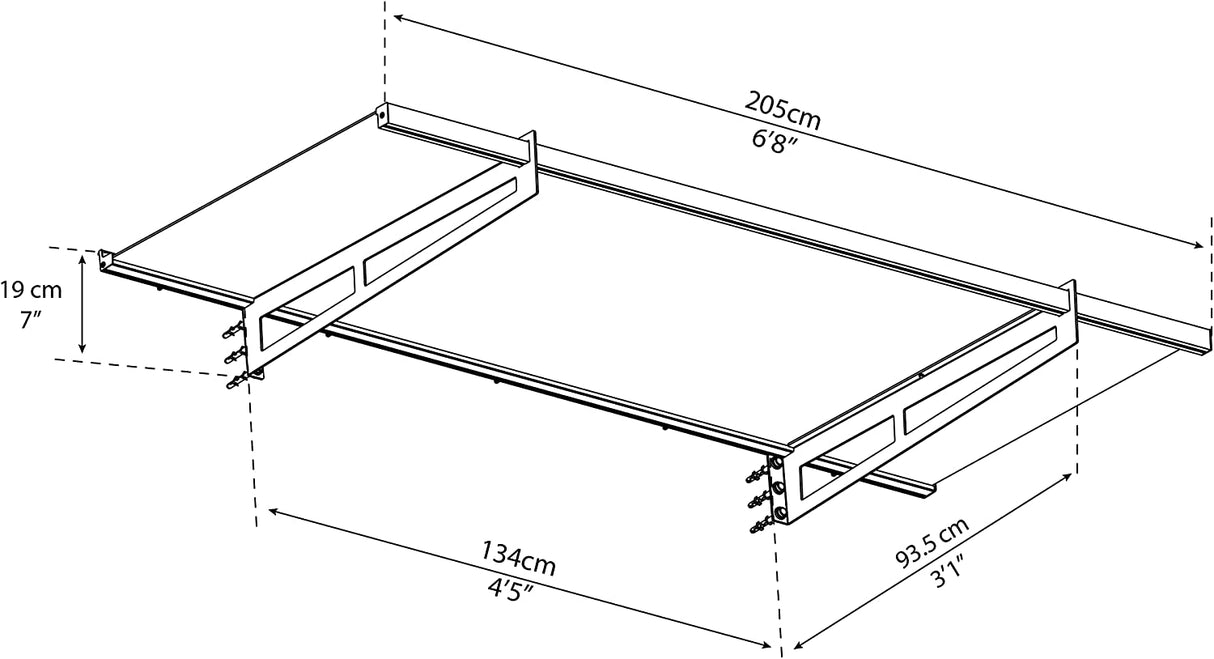 Bremen 2m x 0.9m Door Canopy - Grey Frame & Clear Acryl