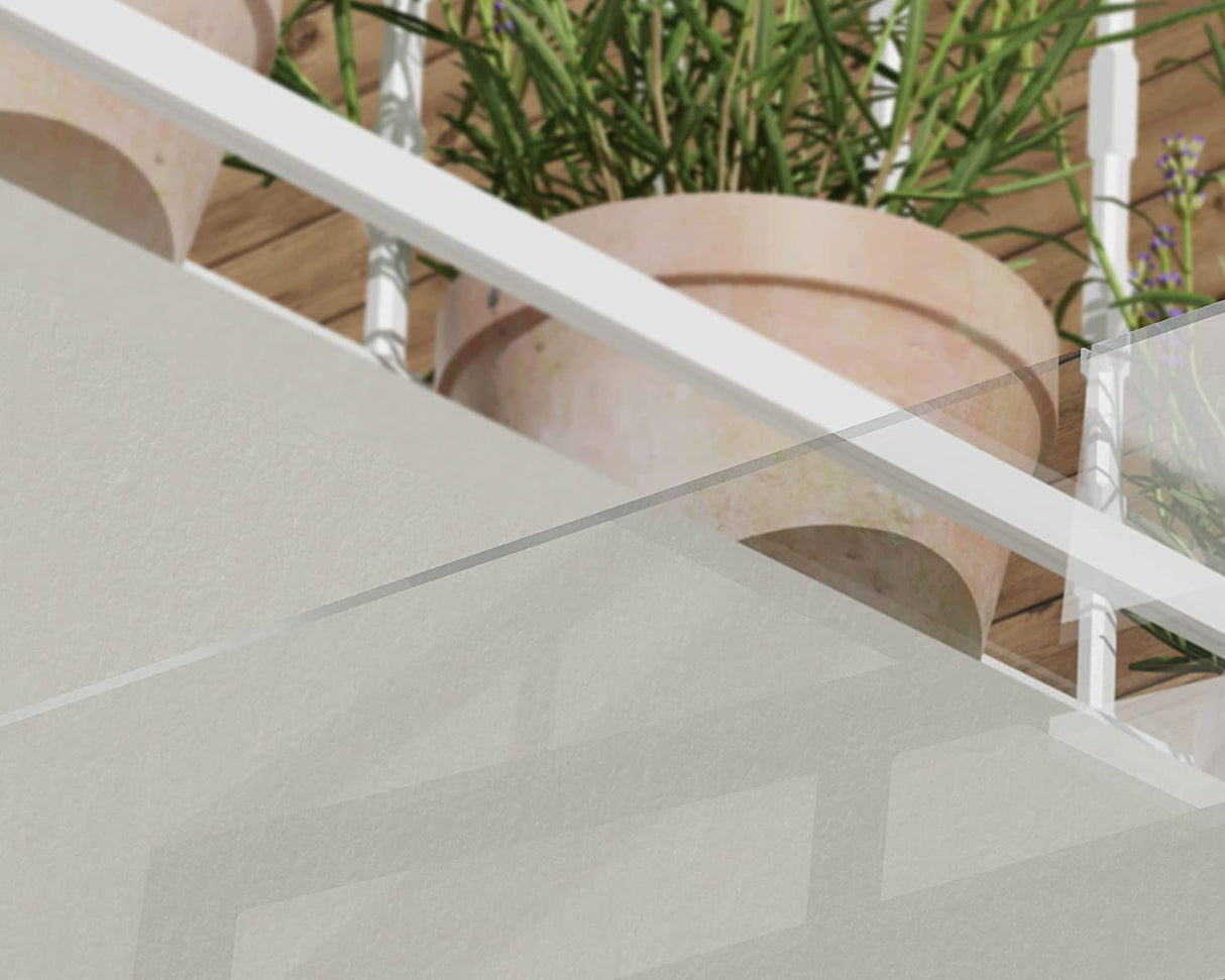 Bremen 1.5m x 0.9m Door Canopy - Grey Frame & Clear Acryl