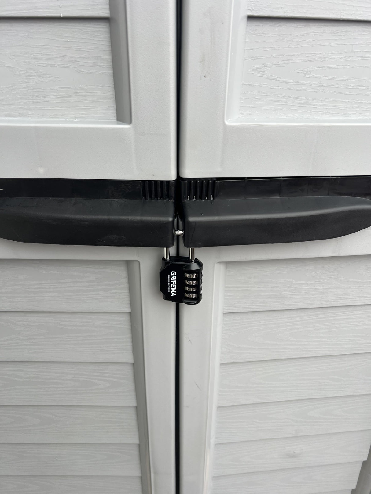 Plastic 6ft Tall Outdoor Storage Cabinet with Side Partition and 4 Shelves