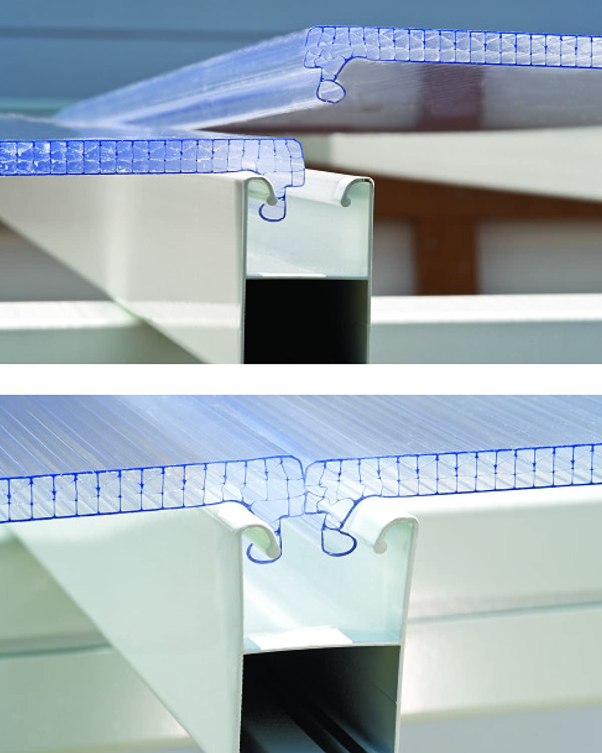 Feria Patio Cover 4m x 4m - White Frame & Clear Polycarbonate