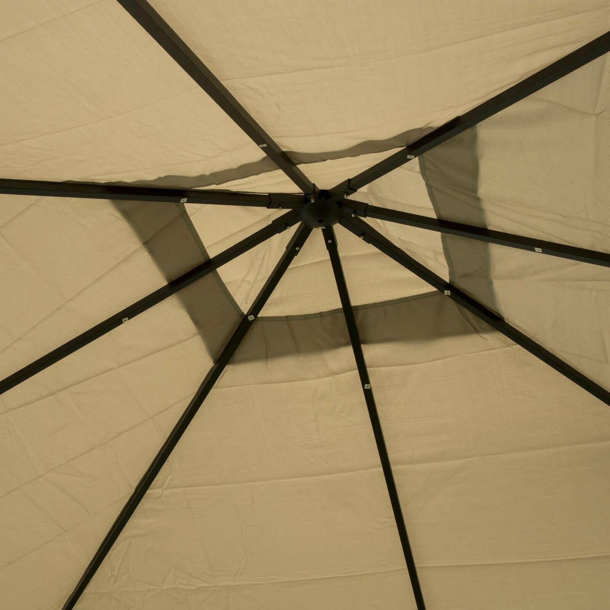 Tandil 3m x 3m Gazebo Marquee with Full Side Curtains - Ecru