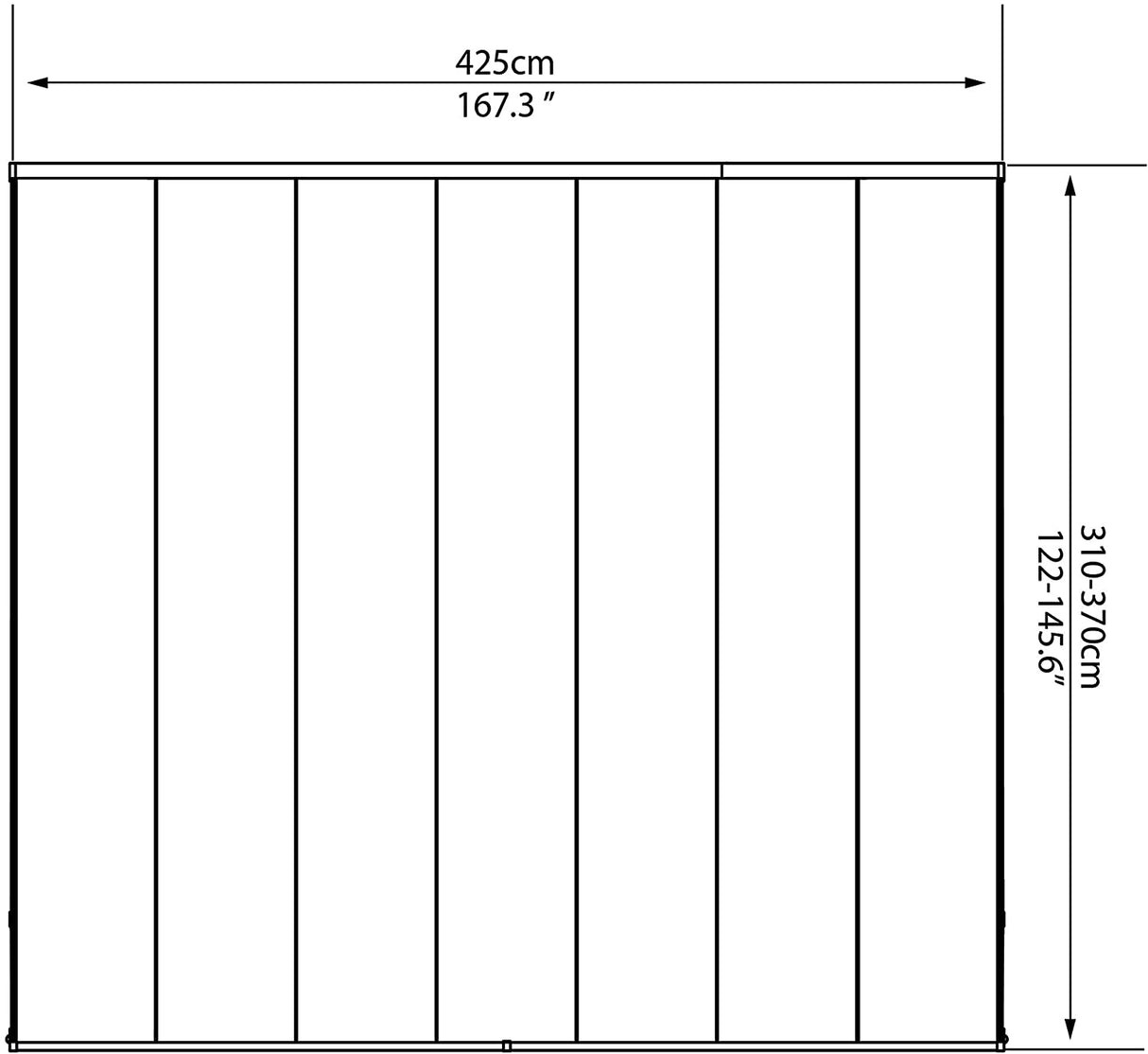 Feria Patio Cover 4m x 4m - White Frame & Clear Polycarbonate