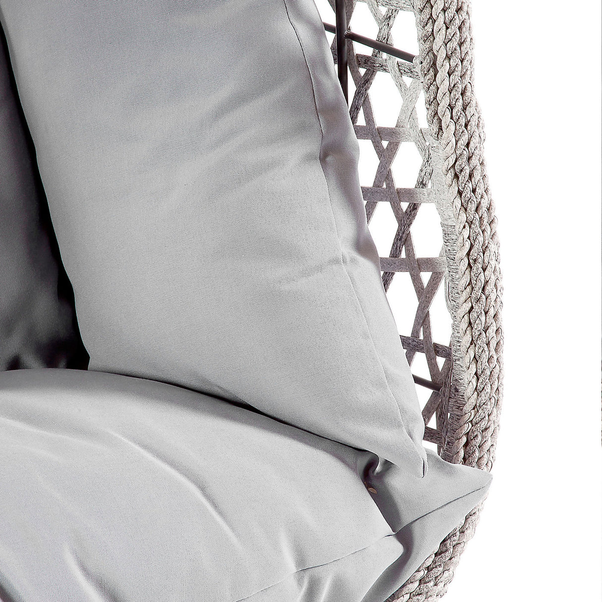 Naples Free Standing Double Egg Cocoon Chair in Grey