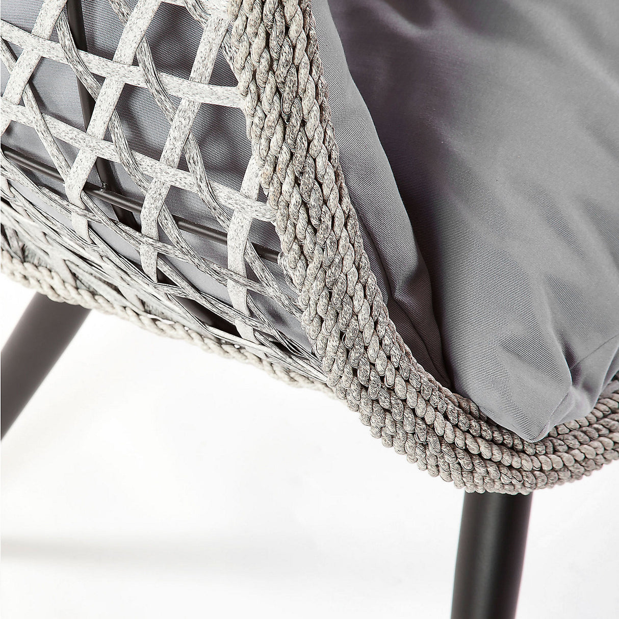 Naples Free Standing Double Egg Cocoon Chair in Grey