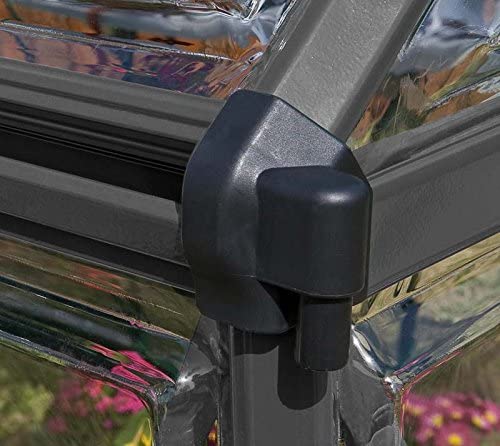 Hybrid 6' x 4' Greenhouse - Grey Frame & Hybrid Polycarbonate Panels