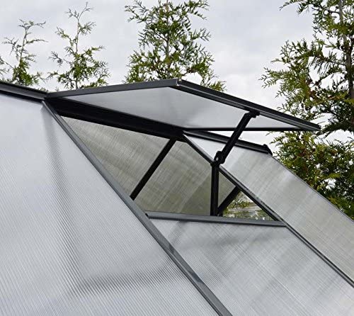 Hybrid 6' x 4' Greenhouse - Grey Frame & Hybrid Polycarbonate Panels