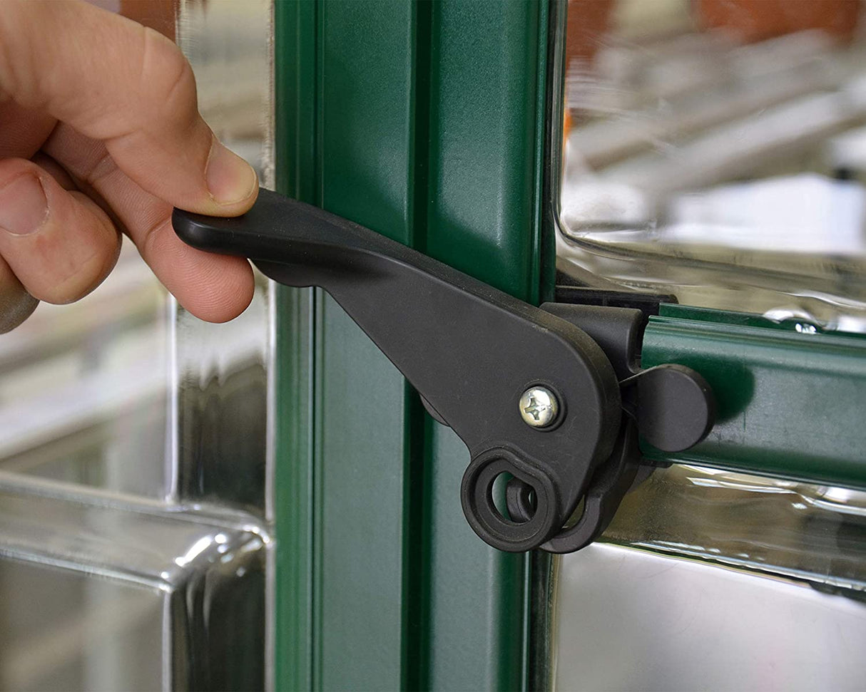 Hybrid 6' x 8' Greenhouse - Green Frame & Hybrid Polycarbonate Panels