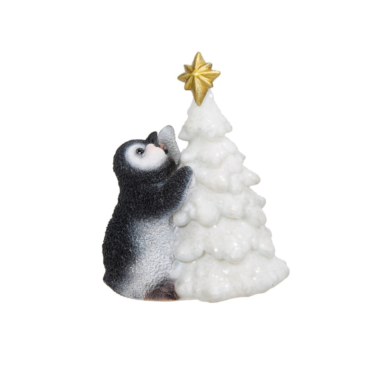 Standing Penguin with a Christmas Tree Christmas Decoration
