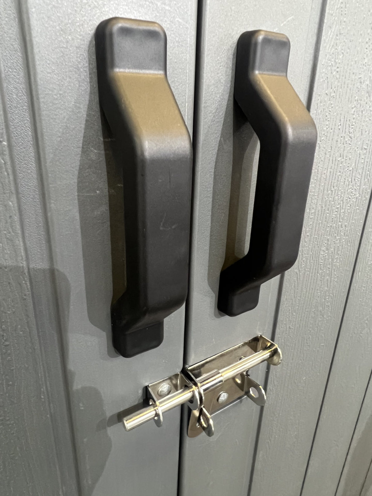 Plastic Garden Pent Shed Heavy Duty 10 Year Warranty Windproof !! Grey 7x5.4