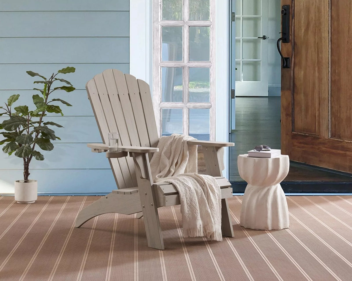 Winawood Adirondack Chair Polymer Wood Effect - Stone Grey