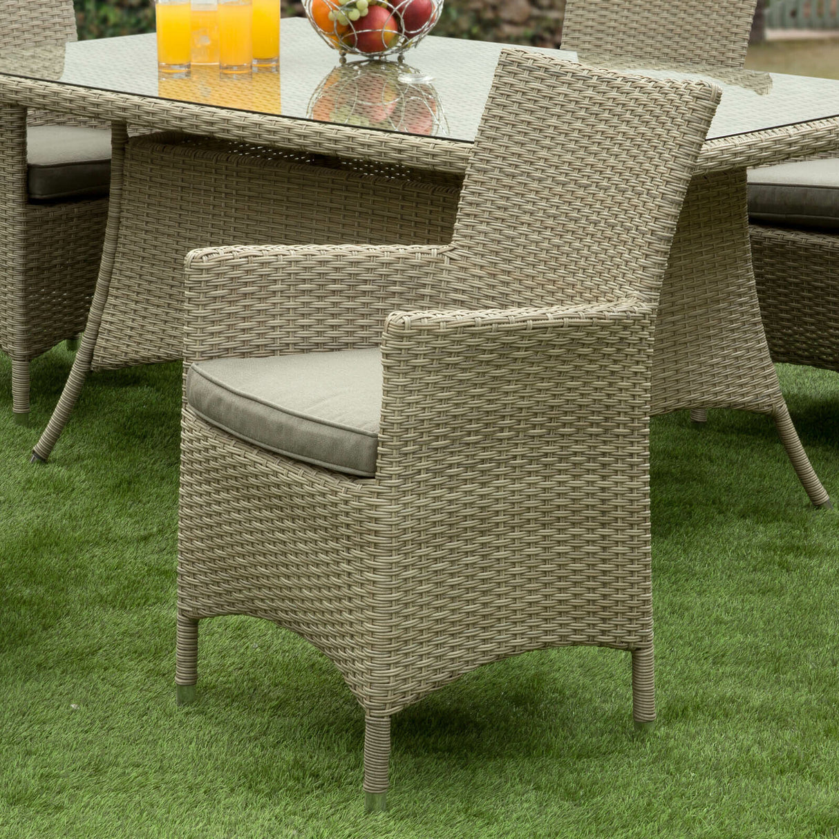 Sarasota 6 Seat Rectangular Dining Set in Natural