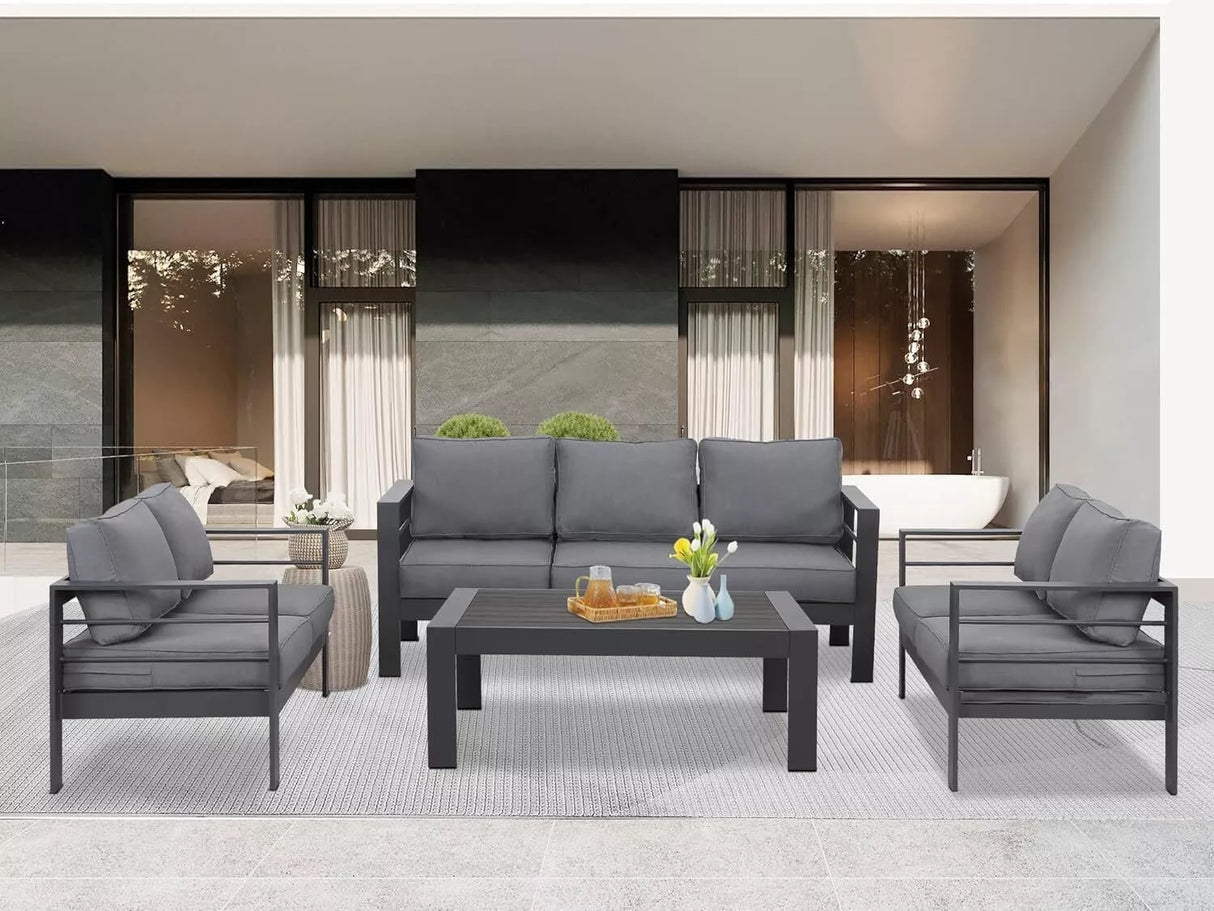 Wisteria Lane 7 Seat Aluminium Lounge Sofa Set