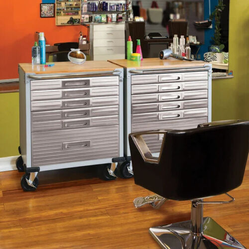 6 Drawer Granite Rolling Cabinet