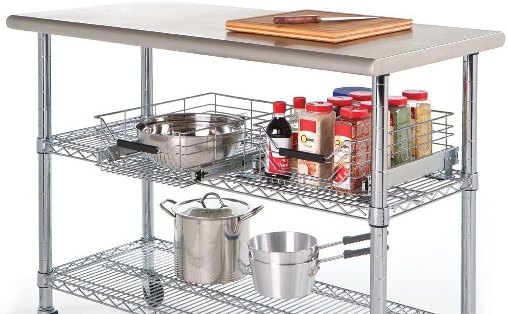 Commercial Stainless Steel Top Worktable