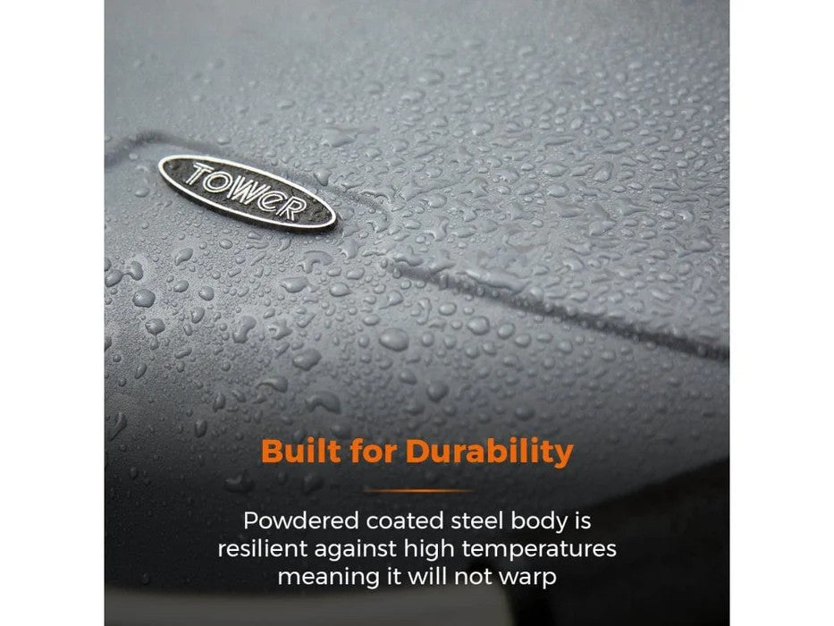 Tower Tourer Barbecue Portable Gas Grill - 2 Burner, Foldable with Wheels