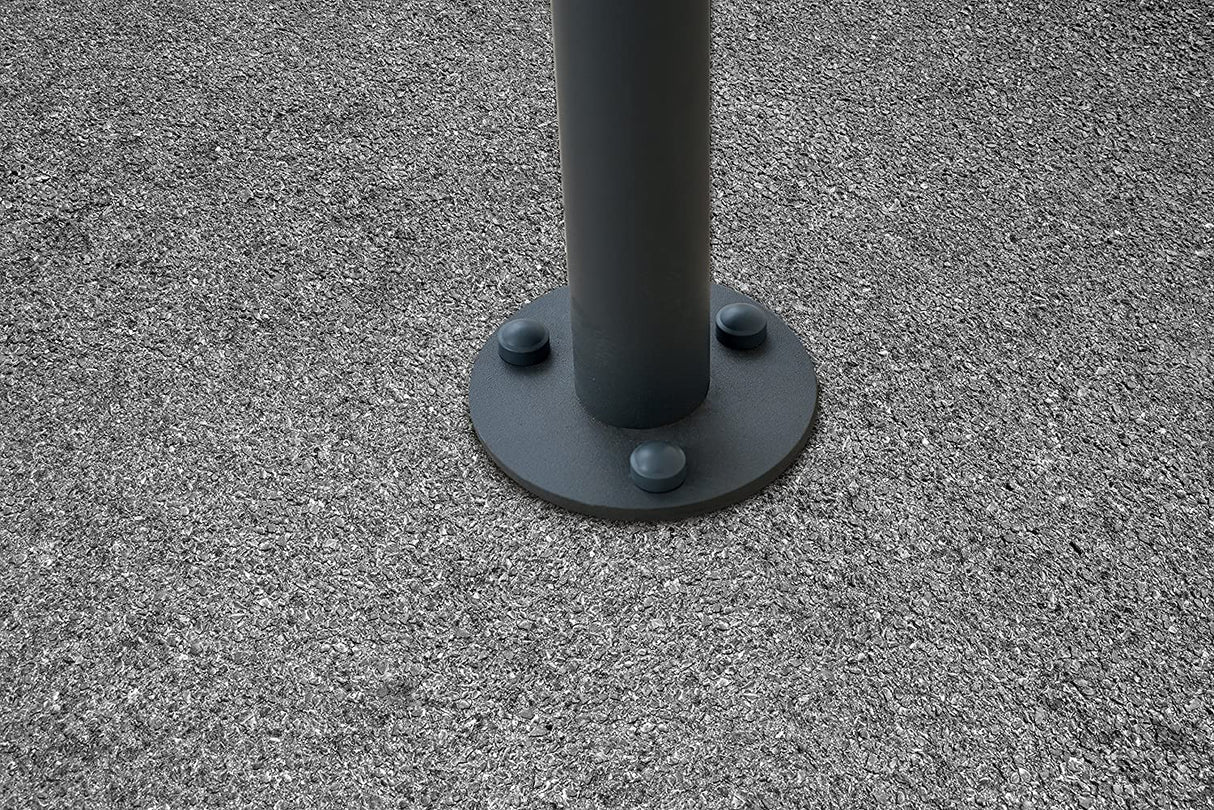 Vega 2m x 2m Door Canopy with Two Posts - Grey Frame & Clear Acryl