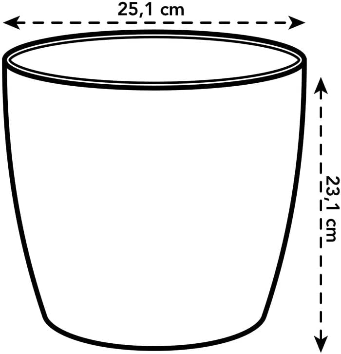 Brussels Round 25cm - White