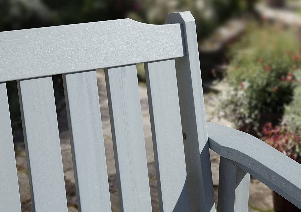 Wonder-Wood Garden Bench - 2 Seat Bench - Blue/Grey