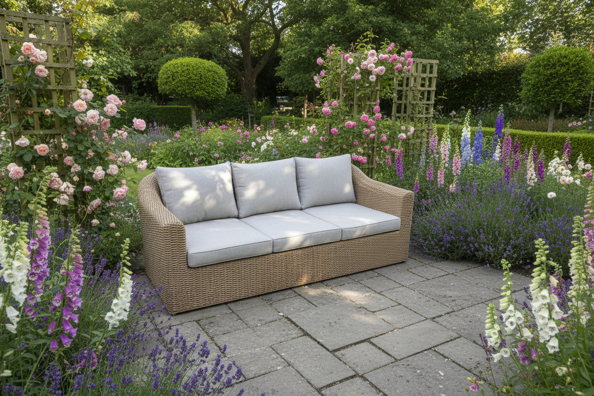 Cheltenham Luxury Rattan 6 Seat Aluminium Frame Garden Furniture Set