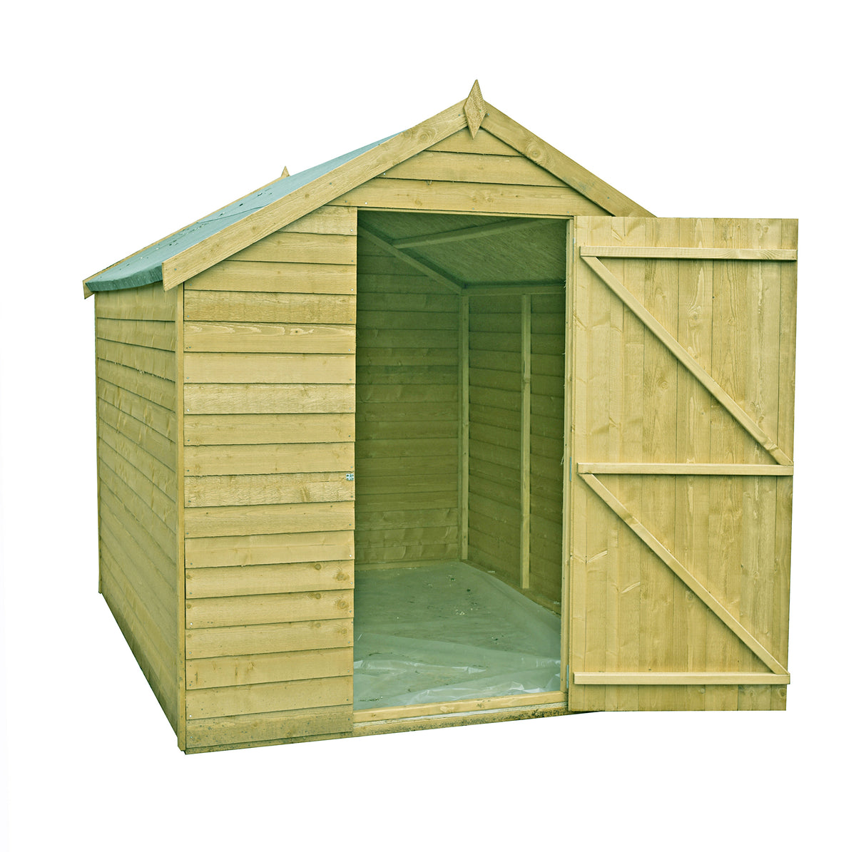 Garden Value Overlap 8 x 6 Pressure Treated Shed with Window