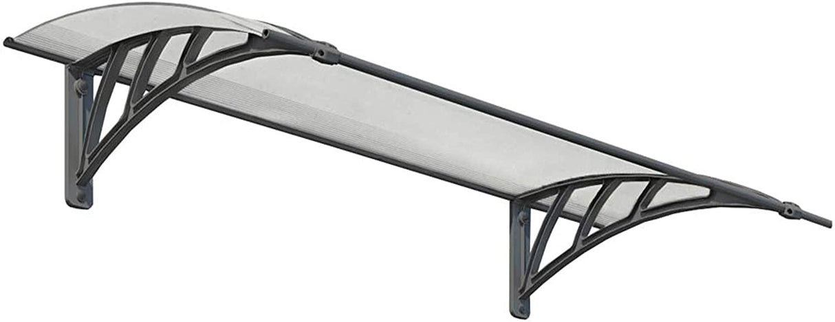 Neo 1.4m x 0.75m Door Canopy - Grey Frame & Twinwall Polycarbonate