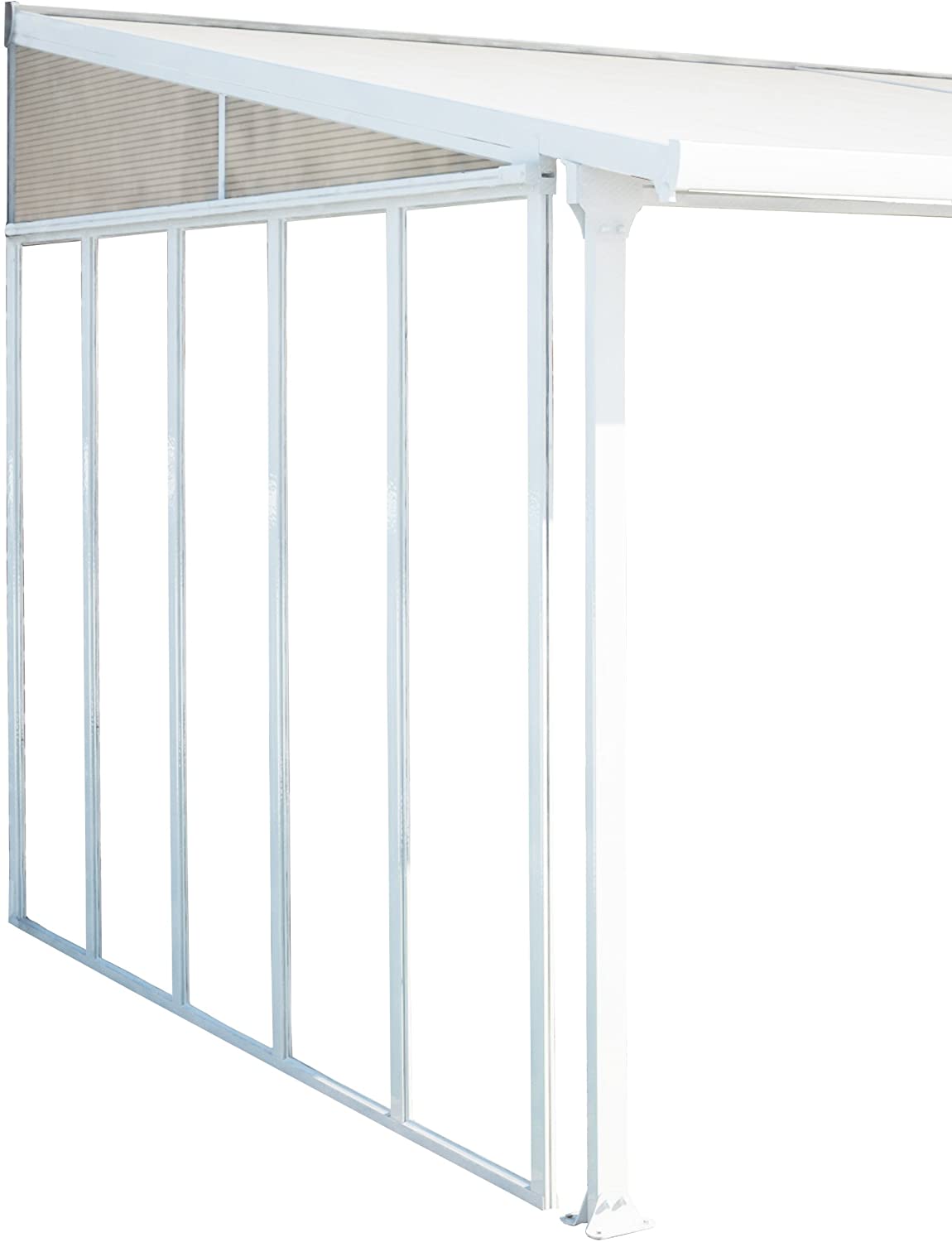 Patio Cover Side Wall 4m - White Acryl