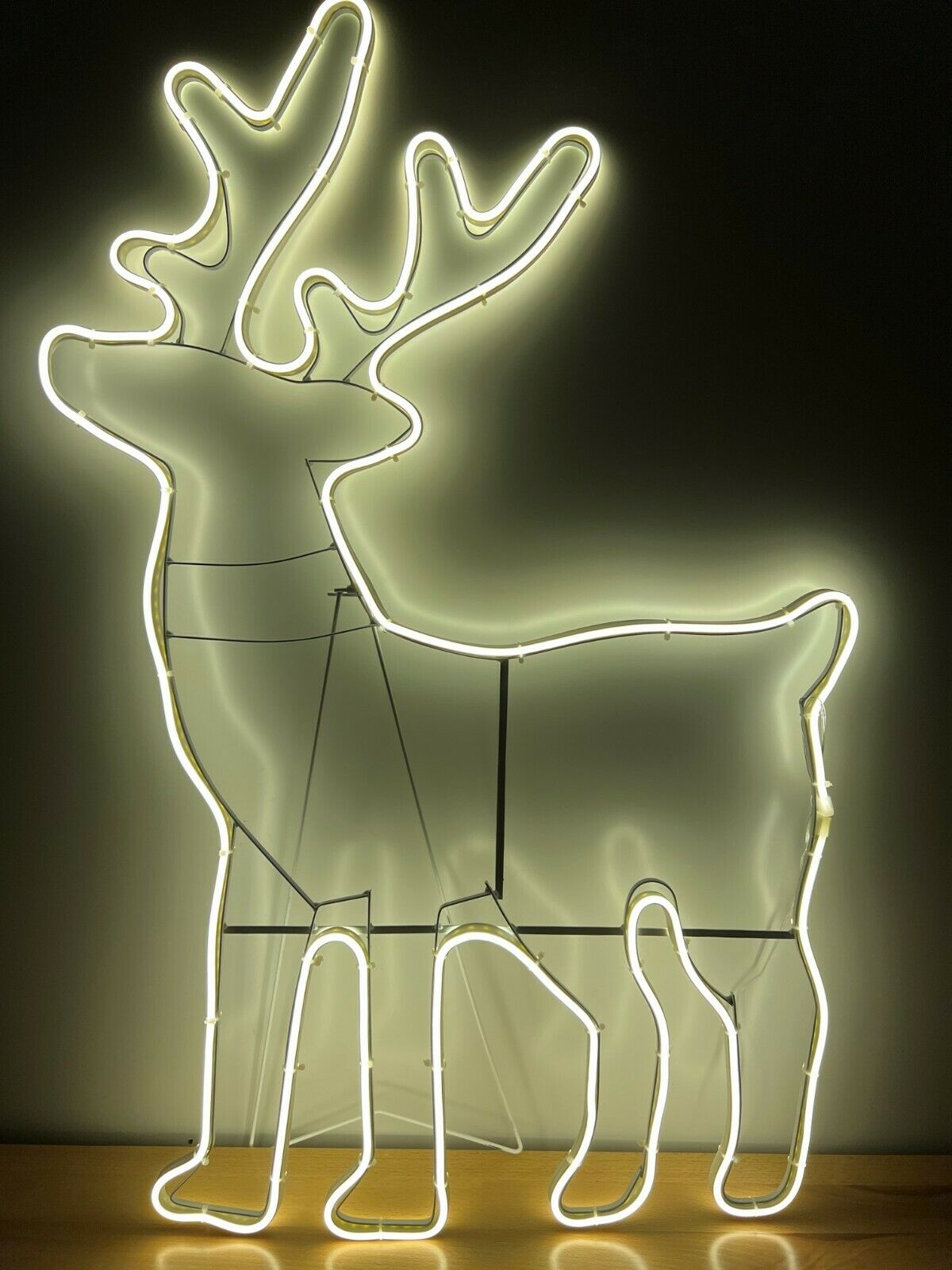 Large Standing Reindeer LED Rope Light Silhouette