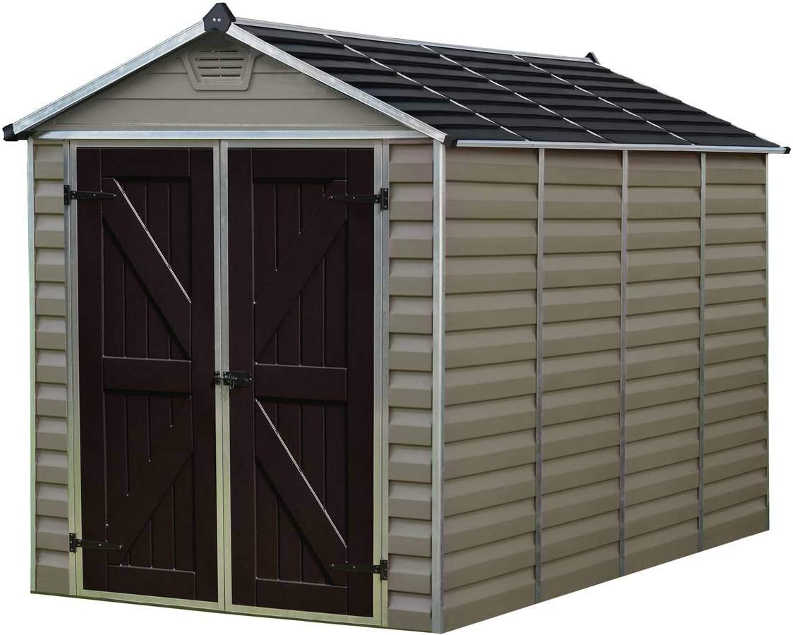 Skylight 6ft. x 10ft. Garden Shed - Tan Polycarbonate Panels