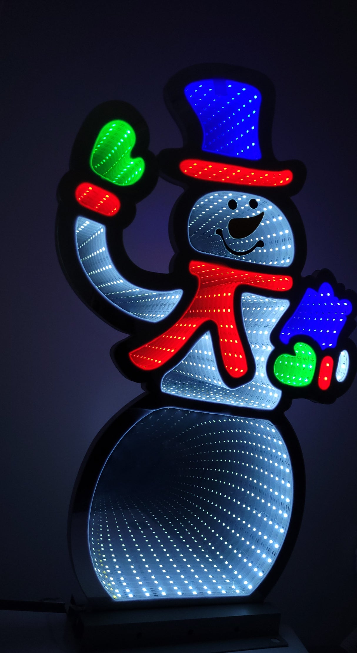 56cm Infinity LED Snowman with Metal Base